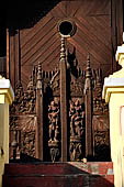 Myanmar - Mandalay, Shwe In Bin Kyaung a wonderful example of the Burmese unique teak architecture and wood-carving art.